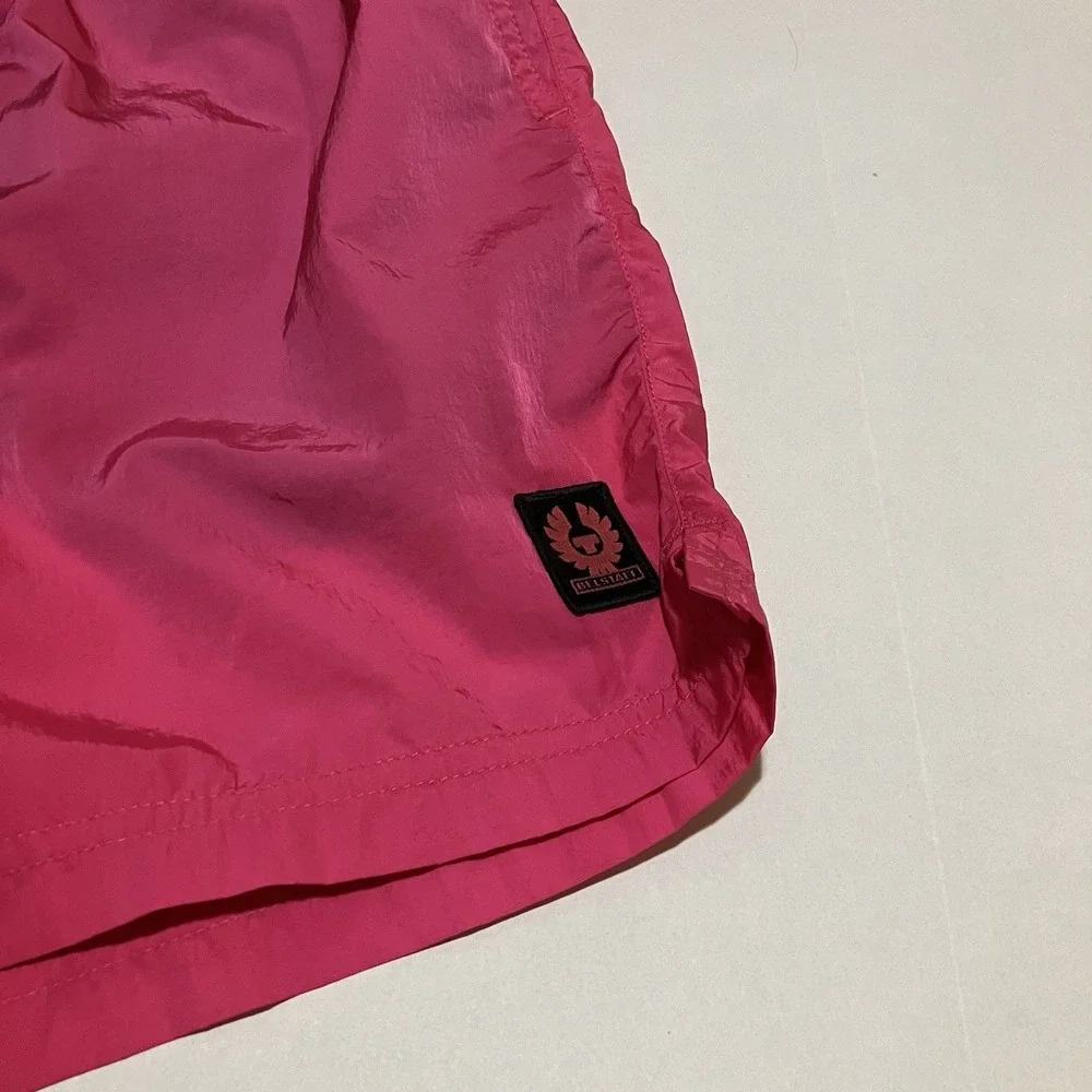 NWT Belstaff Mens Clipper Swim Shorts Fuchsia Pink Size Small‎ Mesh Lined